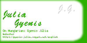 julia gyenis business card